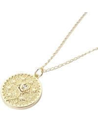 Harfi - Dainty Rose Flower Plated Charm Necklace - Lyst