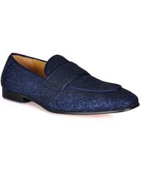 DAVID WEJ - Alberto Floral Glitter Loafers - Lyst