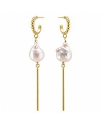 Lalinde - Unique Baroque Hoop Earrings - Lyst
