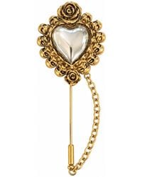 Vstyle - Sacred Heart Rose Brooch - Lyst