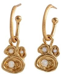 Claire Hill Designs - Opal Lichen Hoop Earrings - Lyst