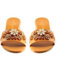DAMAPREZIOSA - Flora Topaz Jewel Mule Sandal - Lyst