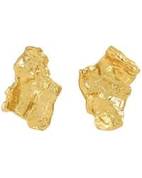 Janus Edinburgh - Eighe Vermeil Sterling Textured Stud Earrings - Lyst