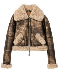 Jakke - Aviator Cropped Jacket - Lyst