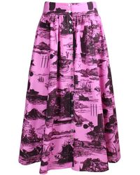 Klements - Eddie Cotton Skirt Doomed Voyage Print - Lyst
