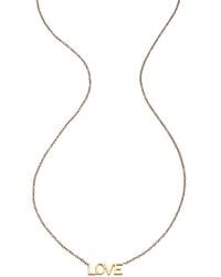 Heather Hawkins Jewelry - Love Fourteen Karat Fine Jewelry Block Print Necklace - Lyst