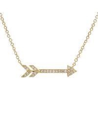 KAMARIA - Diamond Arrow Necklace - Lyst