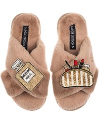 Laines London - Neutrals Classic Laines Slippers With Beauty Bag & Perfume Brooches - Lyst