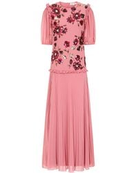 Frock and Frill - Teresa Floral Embellished Maxi Dress - Lyst