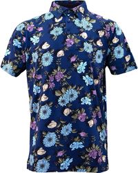 lords of harlech - Cotton Spandex Floral Polo Shirt - Lyst