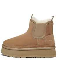 EverAu Australia - Shoveler Leather Platform Short Chelsea Boots - Lyst