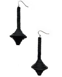 WAIWAI - Axis Dangle Leather Earrings - Lyst