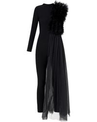 LIA ARAM - Asymmetric Tulle Deconstructed Jumpsuit - Lyst