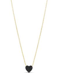 SHYMI - Mini Pave Heart Necklace - Lyst