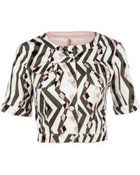 Conquista - Print Cropped Jacket - Lyst