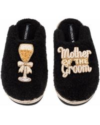 Laines London - Teddy Closed Toe Slippers With Mother Of The Groom Brooches - Lyst