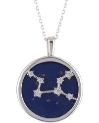 LÁTELITA London - Zodiac Lapis Lazuli Gemstone Star Constellation Pendant Necklace Silver Virgo - Lyst