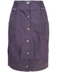 Conquista - Button-Front Utility Skirt - Lyst