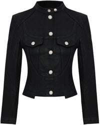 Pcfg - Pure Cotton Shiny Coated Denim Jacket - Lyst