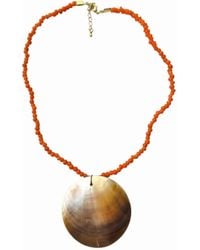 OhSun - Neutrals Lulu Shell & Glass Bead Necklace - Lyst