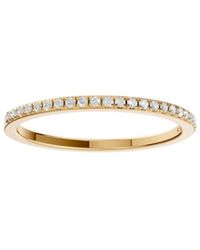 Aya Fine Jewelry - Handcrafted Round Lab Diamond Half Eternity Wedding Band - Lyst