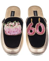 Laines London - Classic Mules With 60th Birthday & Cake Brooches - Lyst