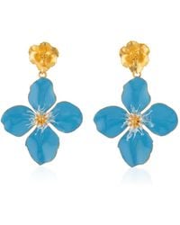 Milou Jewelry - Light Clover Flower Drop Earrings - Lyst