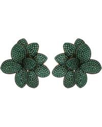 LÁTELITA London - Amaryllis Flower Large Stud Earrings Emerald - Lyst
