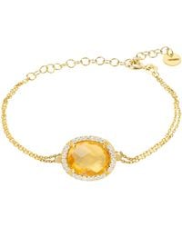LÁTELITA London - Beatrice Oval Gemstone Bracelet Gold Citrine Hydro - Lyst