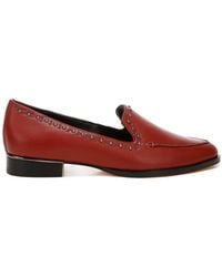 Rag & Co - Wolferton Delicate Stud Detail Leather Loafers - Lyst