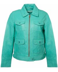 Zasta Studio - Bubble Gum Sea Multipocket Leather Jacket - Lyst