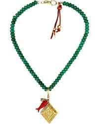 Persia Dona Jewelry - Vintage Fish X Vintage Locket Jade Necklace - Lyst