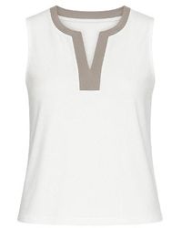 Conquista - V Neck Sleeveless Top By Fashion - Lyst