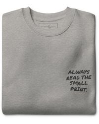 Anchor and Crew - Heather Small Print Annotations Organic Cotton Sweatshirt - Lyst