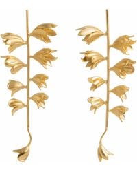 Meraki by Rashmi Bajaj - Stem Of Bell Plated Dangle Earrings - Lyst