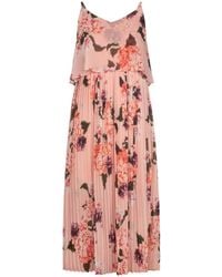 Urban Touch - Floral Pleated Cami Midi Dress - Lyst