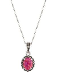 Spero London - Oval Opal High Quality Sterling Pendant Necklace - Lyst