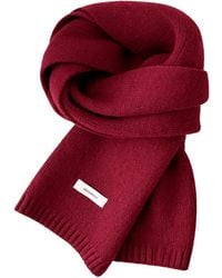 My Little Nature - Burgundy Color Natural Wool Scarf - Lyst