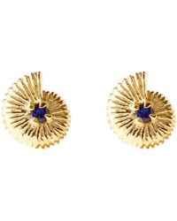 Lee Renee - Ammonite Sapphire Earrings - Lyst