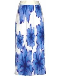 Lalipop Design - Floral-Print Elasticated-Waist Pleated Recycled Fabric Maxi Skirt - Lyst