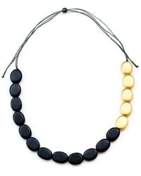 LIKHÂ - Guija Statement Necklace, Charcoal - Lyst