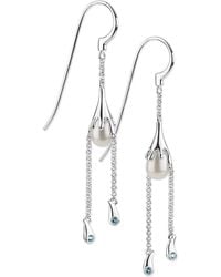 Lucy Quartermaine - Couture Pearl Shepherds Crook Earrings - Lyst