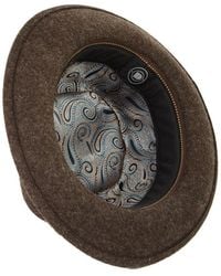 Dasmarca Hats - James Wood Milange Felt Wide Brim Wool Felt Fedora Hat - Lyst