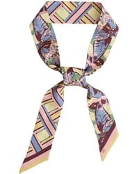 Lost Pattern - Lost Pattern X Leatherology Silk Twilly Scarf - Lyst