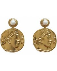 Silver & Elegant Co. - The Ancient Empress Coin Drop Earrings - Lyst