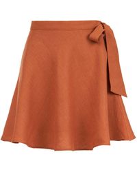 Lilamie - Marrakesh Side Wrapped Mini Summer Skirt - Lyst