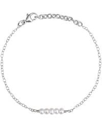 Kiri & Belle - Eliana Tiny Pearl Bar Sterling Bracelet - Lyst