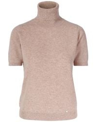 tirillm - Neutrals Alexa Short Sleeve Turtle Pullover - Melange - Lyst