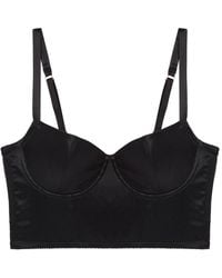 Journelle - Iris Underwire Crop Bustier Noir - Lyst