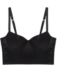 Journelle - Iris Underwire Crop Bustier Noir - Lyst